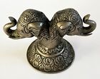 Vtg Antique Burmese Burma Myanmar South East Asia Silver Metal Repousse Elephant