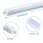 25pack T8 8ft Fa8 Single Pin Led Tube Light Bulbs 45w 8  Led Shop Light 6000k