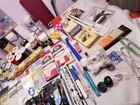Large Vtg Sewing Notions Lot Singer Dritz Thread Buttons Rick Rack Tools Needle 