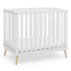 2 In1 Convertible Baby Crib Mini 2 75 In Mattress Nursery Unisex Safety Home New