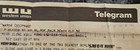 Western Union Telegram Vintage 1971