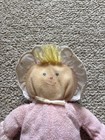 Eden Girl Baby Doll Plush Pink Terry Cloth Bonnet Vintage With Minor Staining