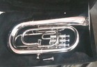 Euphonium 4 Valve Of Pure Brass In Silver Chrome Polish case Box  Free Shipping