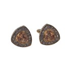 Gold Tone Accent Crystal Cufflinks Mens Formal Dress Shirt Wedding Jewelry