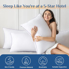 Queen Size Pillows Set Of 2  Medium Support With Soft Down Alternative Fill