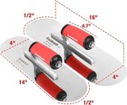 2pc  Stainless Steel Pool Trowel Soft Grip Handle 16  x4-1 2   14   X 4   Trowel