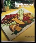 Vtg Mushrooms Latch Hook Kit Rug Or Wall Hanging Malina Hook-a-rug Free Hook See