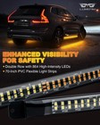 Lumenix 2pcs 70 Inch Emergency Strobe Lights Strip Led Running Board Amber 