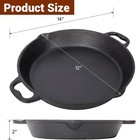 17 12 pre-seasoned Cast Iron Skillet-large Cast Iron Pan W dual Handles stovetop
