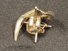 Antique Chinese Sterling Silver Junk Boat Earring Set With Backs All Handmade