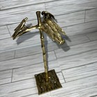 Vintage Brass Bamboo Memo Holder Victorian Style Stand Desk Decor Photos