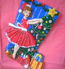 Finished Bucilla  vintage Christmas  Stocking 1950s Retro Lady Theme Beautiful