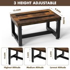 Step Stool  Height-adjustable Wooden Step Ladder Metal Foot Stool Small Kitch   