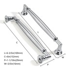 Polished Chrome Cabinet Pulls Heavy Duty Kitchen Vanity Hardware 6 Inch 2 Pcs