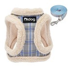 Fleece Dog Harness And Leash Set Soft Warm Lining For Small To Medium Dogs Cats
