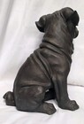 11 1 2  Vintage Cast Iron Bulldog Statue   Dog Heavy 