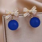Women s Earrings 1 Pair Fashionable Metal Bow   Pearl Drop Ear Studs Jewellery