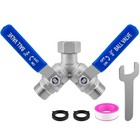 Garden Hose Splitter 2 Way Heavy Duty 304 Stainless Steel Water Hose Splitter