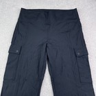 Athleta Pants Womens Large Black Delancey Straight Cargo Utility Hiking Active