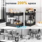 Sevenblue 2 Pack Under Sink Organizer Under Bathroom Cabinet Organizer Hooks