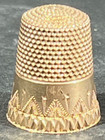 Vintage antique 14 Karat Yellow Gold Thimble Size 9 - 4 4 Grams  2 8 Dwt