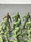 Vintage Mpc Ring Hand Soldier Lot Of 12 Walking Kneeling Lunging Green 2 5 