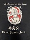 Three Skulls Ales Beer Bar    grab Some Pirate Booty    Black Shirt Size 2xl