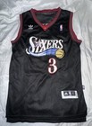 Signed Adidas Size L Allen Iverson Philadelphia 76ers  3 Black Nba Jersey
