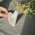Natural Clear Quartz Gua Sha Jade Body Guasha Board Facial Massage Tool Therapy
