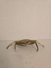 Vintage Mcm Brass Crab W hinged Lid  Ashtray trinket Box Includes Insert