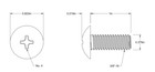  25  3 8-16 X 1 Phillips Truss Head Machine Screw Steel Extra-wide Head 3 8x1  