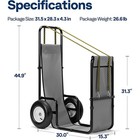 Firewood Log Cart Carrier With Rubber Wheels X-large 300lbs Wood Mover Hauler