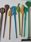 Airlines   Hotel Swizzle Sticks Drink Cocktail Stirrers Vintage 1960s Lot Of 40 