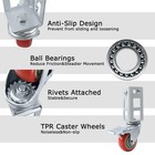 8 Pack Storage Rack Caster Wheels 3 Inch Heavy Duty Locking Castors Chrome