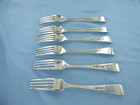 An Antique Set Of Six  Sterling Silver Old English Dinner Forks  Dublin 1794 