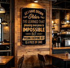Funny Sarcastic Quote Vintage Metal Tin Sign  Retro Humorous Wall Art Bar Home