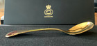 George Jensen Gilded Silver Spoon Enamel 1984 Original Box Vintage Denmark