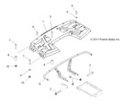 Polaris Rear Rack Assembly  Gloss Black  For Sportsman Atv Models - 2634126-070