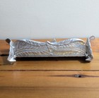 Arthur Court Aluminum Leaf Design Footed Cracker Tray