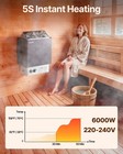 Vevor Sauna Heater Stove 6kw Wet   Dry Stailess Steel W  Internal Controller