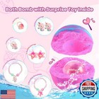 Mecids Bath Bombs For Kids With Surprise Jewelry Inside 6 Pack Bubble Bath Fi