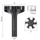 Cnc Spoilboard Surfacing Router Bit 1 2  Shank 6-wings Planing Bit For Wood