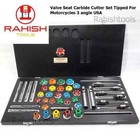 Valve Job Seat Cutter Set Carbide Tipped For Motorcycles 3 Angle Rahishtools Usa