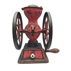 Antique Landers Frary   Clark No  20 Cast Iron 8 5  Double Wheel Coffee Grinder