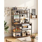 Uimoso Kitchen Bakers Rack With Power Outlet And 5 Ft Power Cord