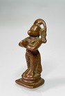 Antique Indian Copper Figurine Of Deity Hanuman 19th Century