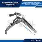 1 Pederson Vaginal Speculum Medium Ob gyno Surgical Stainless German Grade