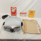 Sunbeam Cg Waffle grill Maker Chrome Mcm With Plates  Box   Manual  Tested