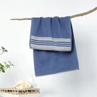 4 Pcs Hand Towels Bathroom Soft Cotton Lightweight Blue 14x30 Inch