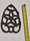 Antique Cast Iron Sad Iron Trivet  Five Point Star Center  Rounded Edges